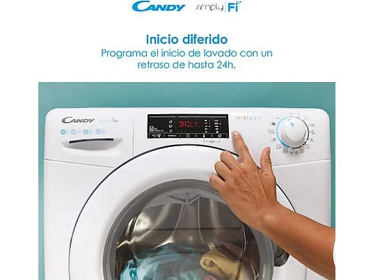 Lavadora carga frontal – Candy Smart Pro CO 12105TW4/1-S, 10 kg, 1200rpm, Wi-Fi, 16 Programas, Blanco