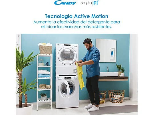 Lavadora carga frontal – Candy Smart Pro CO 12105TW4/1-S, 10 kg, 1200rpm, Wi-Fi, 16 Programas, Blanco