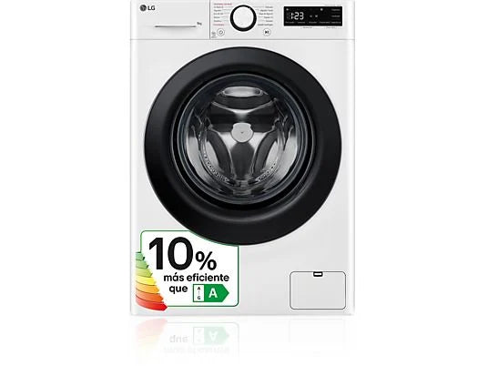 Lavadora carga frontal – LG F4WR5009A6W, Serie 500, 9kg, 1400rpm, 12 programas, AI Direct Drive™, vapor Steam™, Blanco