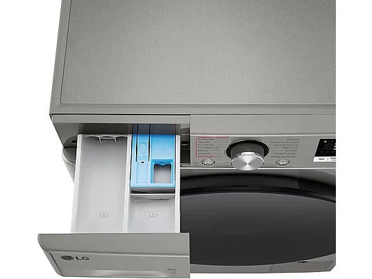 Lavadora carga frontal – LG F4WR7009AGS, Serie 700, 9 kg, 1400 rpm, 14 Programas, AI Direct Drive™, TurboWash™360˚, Inox
