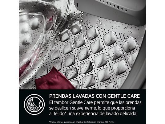 Lavadora carga frontal – AEG LFR7314O4C, 10 kg, 1400 rpm, 12 programas, Función Vapor, Tambor Care, PreciseWash, Blanco