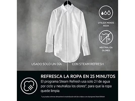 Lavadora carga frontal – AEG LFR7314O4C, 10 kg, 1400 rpm, 12 programas, Función Vapor, Tambor Care, PreciseWash, Blanco