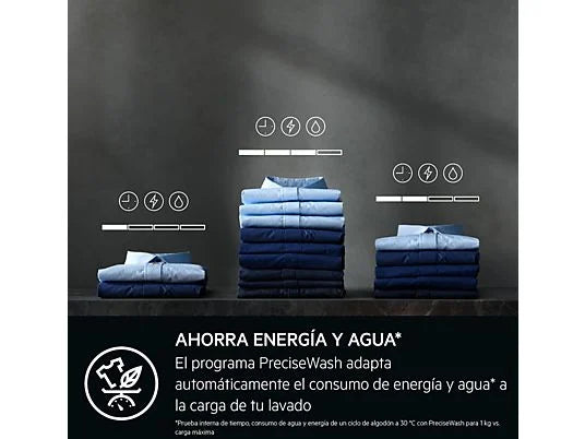 Lavadora carga frontal – AEG LFR7314O4C, 10 kg, 1400 rpm, 12 programas, Función Vapor, Tambor Care, PreciseWash, Blanco
