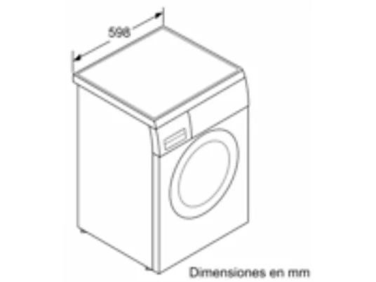 Lavadora carga frontal – Bosch WUU28T63ES, 8 kg, 1.400 rpm, 15 programas, Motor Eco Silence, Activewater, Blanco